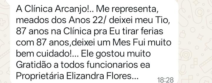 Depoimento de gratidão sobre o acolhimento oferecido